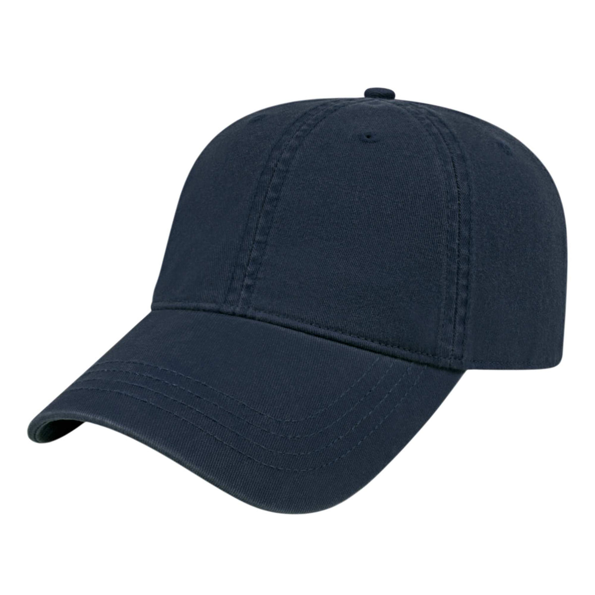Cap America Relaxed Washed Chino Golf Cap Embroidery - Navy - Front