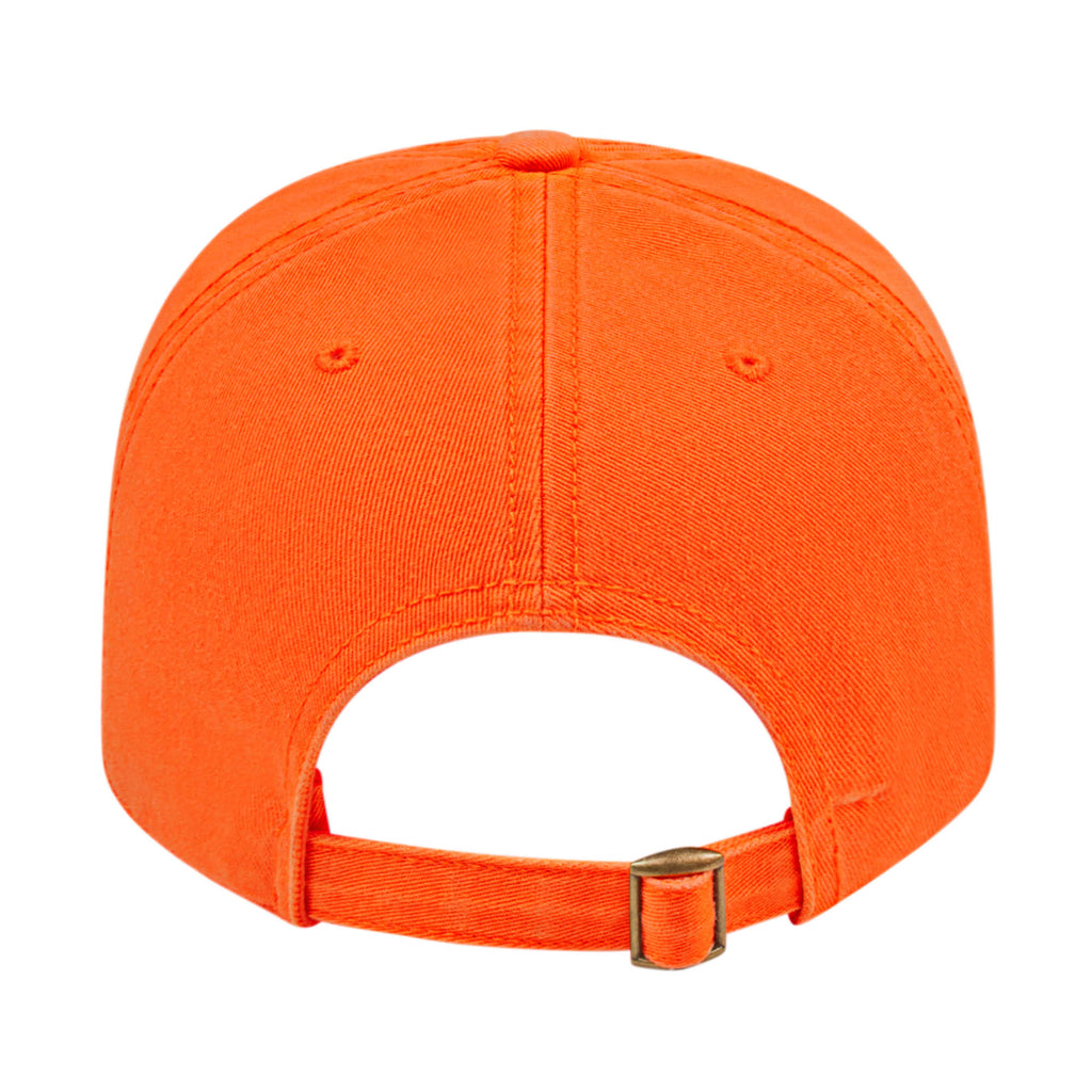 Cap America Relaxed Washed Chino Golf Cap Embroidery - Orange - Back