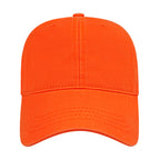 Cap America Relaxed Washed Chino Golf Cap Embroidery - Orange - Front 2