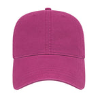 Cap America Relaxed Washed Chino Golf Cap Embroidery - Plum - Front 2