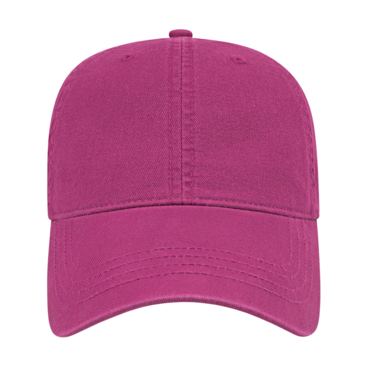Cap America Relaxed Washed Chino Golf Cap Embroidery - Plum - Front 2