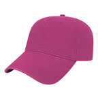 Cap America Relaxed Washed Chino Golf Cap Embroidery - Plum - Front
