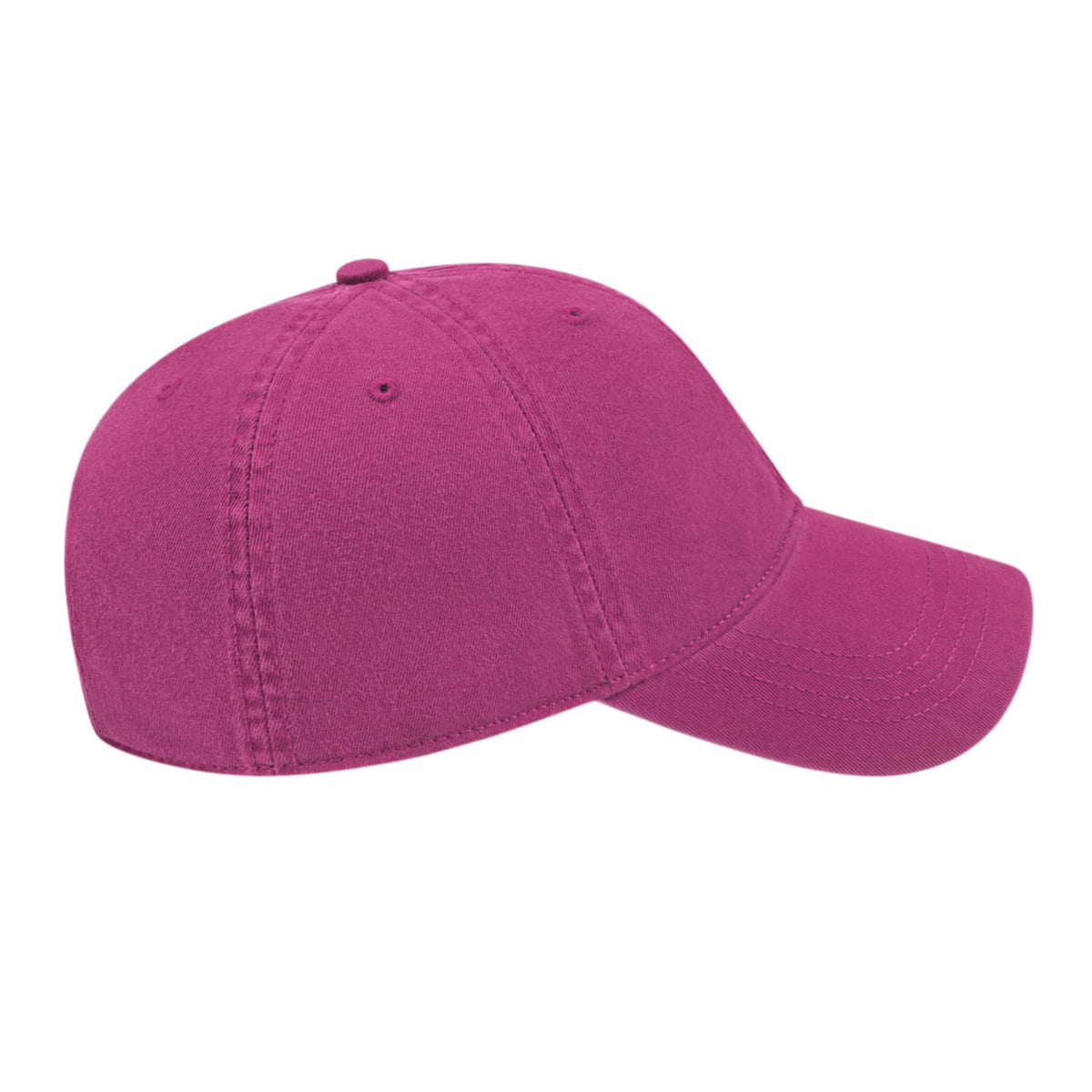 Cap America Relaxed Washed Chino Golf Cap Embroidery - Plum - Left Side