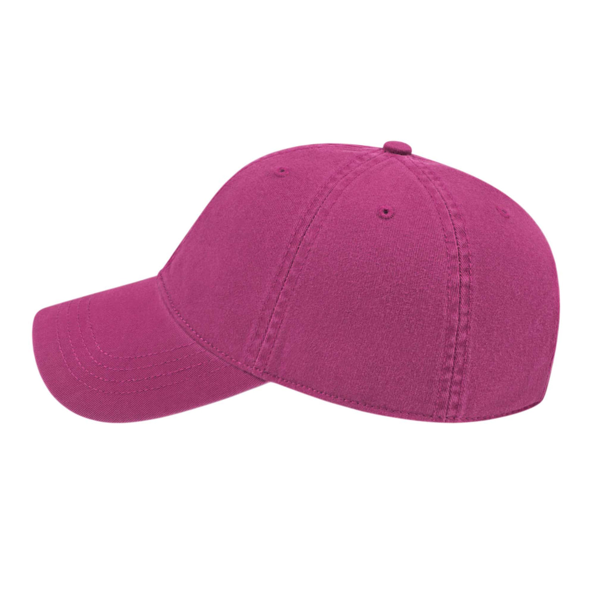 Cap America Relaxed Washed Chino Golf Cap Embroidery - Plum - Right Side