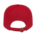 Cap America Relaxed Washed Chino Golf Cap Embroidery - RED - Back