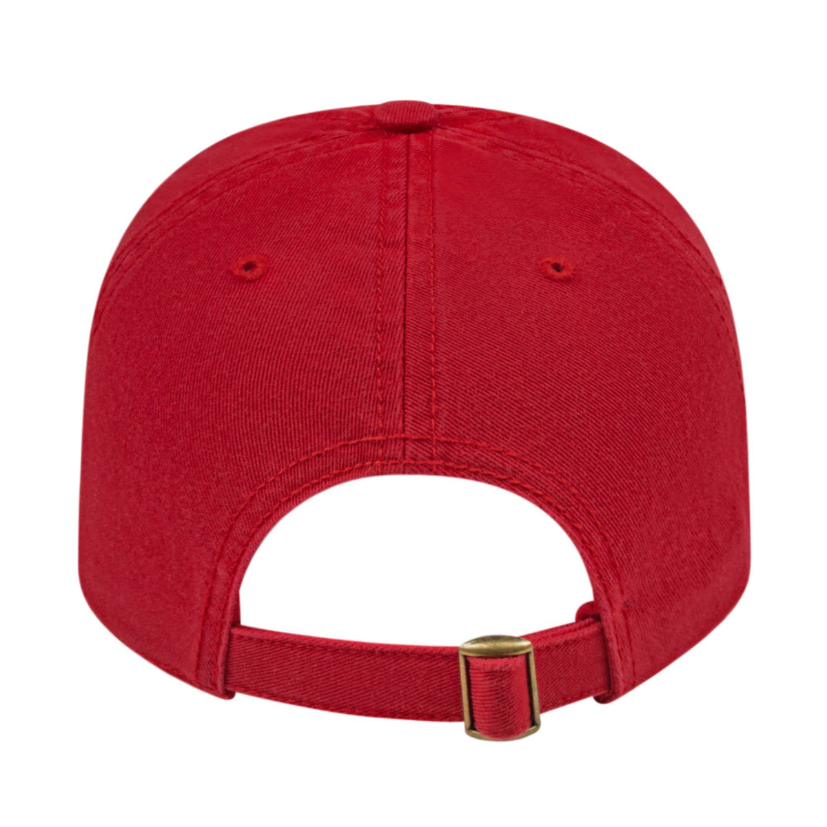 Cap America Relaxed Washed Chino Golf Cap Embroidery - RED - Back