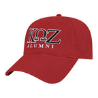 Cap America Relaxed Washed Chino Golf Cap Embroidery - RED - Front