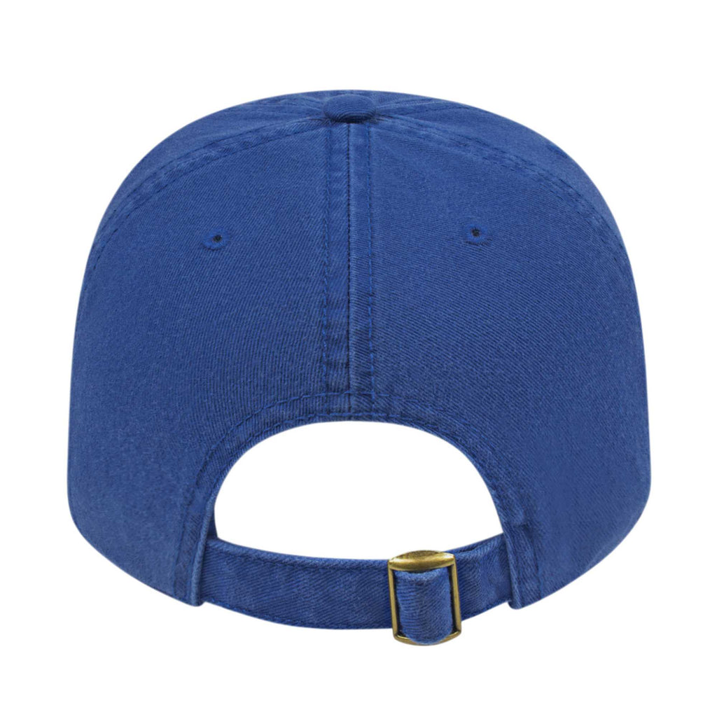 Cap America Relaxed Washed Chino Golf Cap Embroidery - Royal - Back