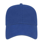 Cap America Relaxed Washed Chino Golf Cap Embroidery - Royal - Front 2