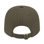 Cap America Relaxed Washed Chino Golf Cap Embroidery - Sage - Back