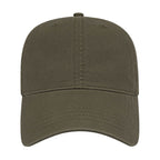 Cap America Relaxed Washed Chino Golf Cap Embroidery - Sage - Front 2