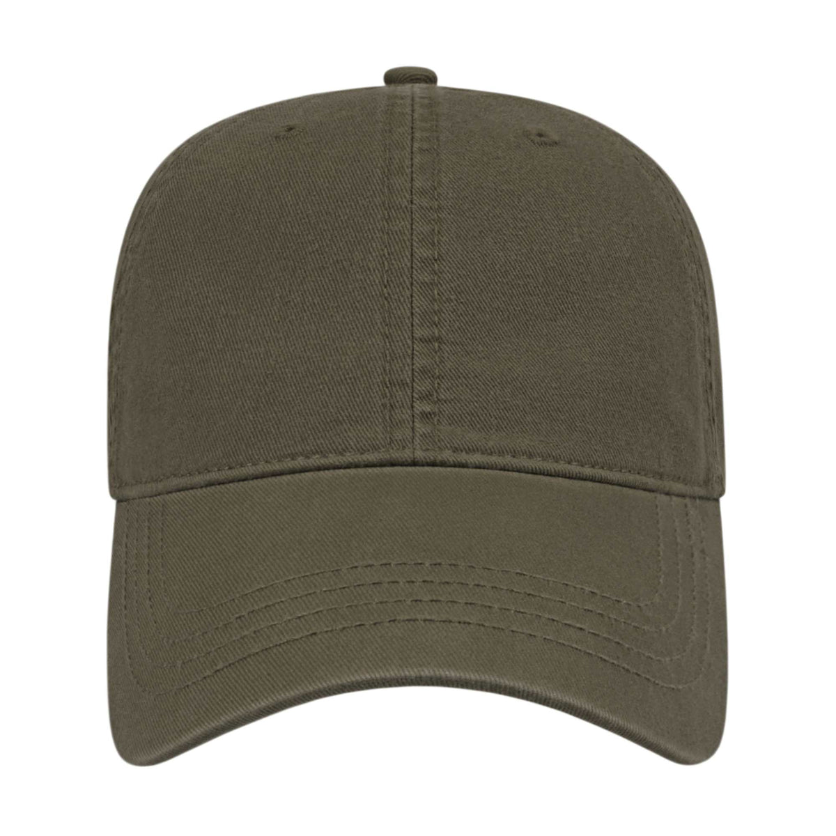 Cap America Relaxed Washed Chino Golf Cap Embroidery - Sage - Front 2