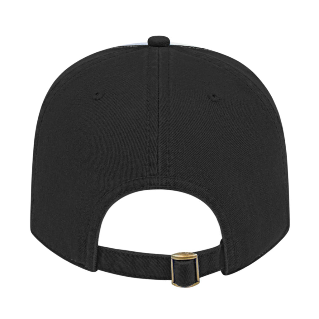 Cap America Relaxed Washed Chino Golf Cap Embroidery - White/Black - Back