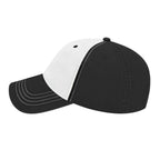 Cap America Relaxed Washed Chino Golf Cap Embroidery - White/Black - Right Side