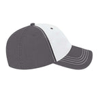 Cap America Relaxed Washed Chino Golf Cap Embroidery - White/Dark Gray - Left Side