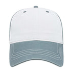Cap America Relaxed Washed Chino Golf Cap Embroidery - White/Smoke Blue - Front 2