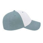 Cap America Relaxed Washed Chino Golf Cap Embroidery - White/Smoke Blue - Left Side