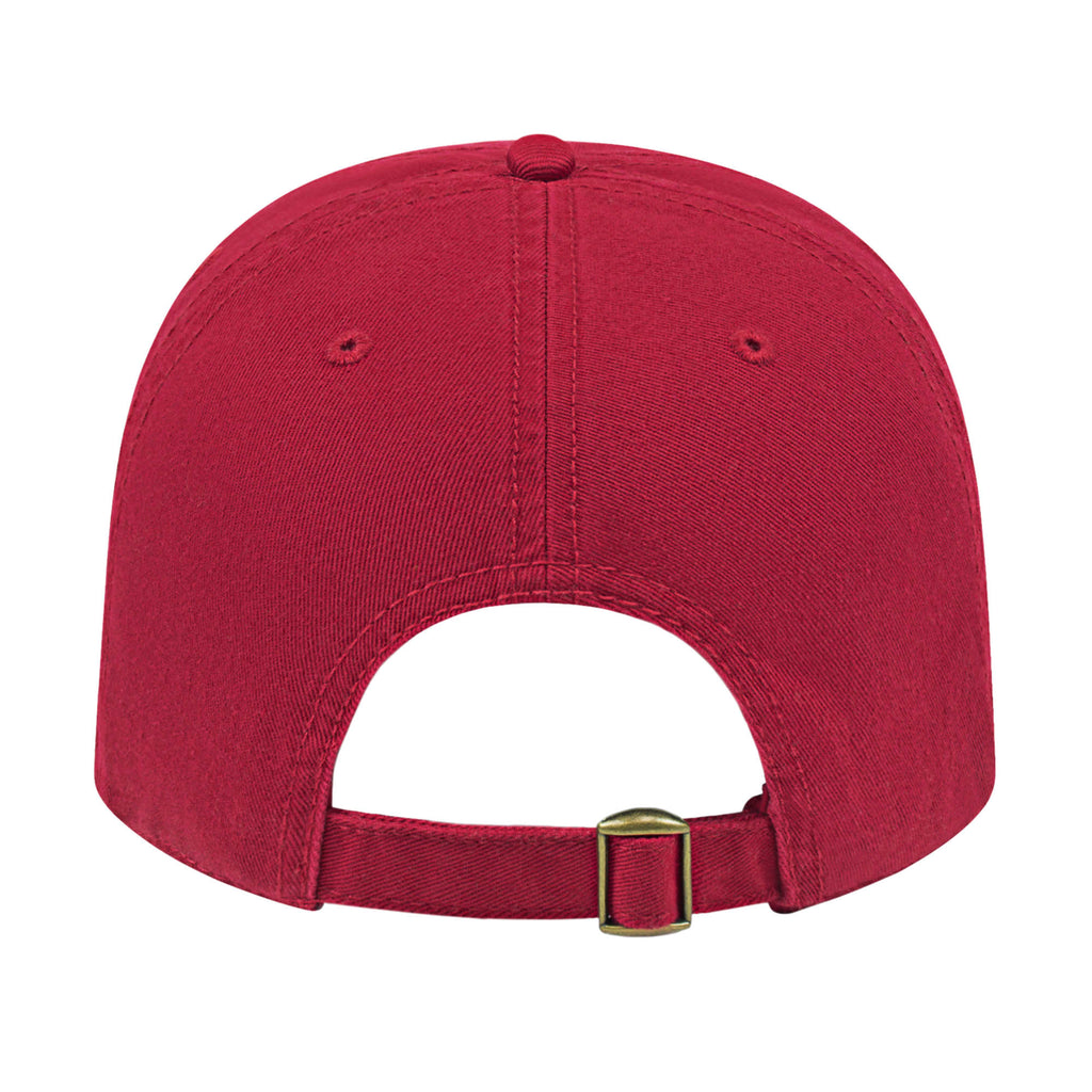 Cap America Relaxed Washed Chino Golf Cap Embroidery - Wine - Back