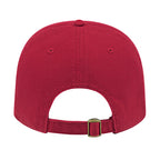 Cap America Relaxed Washed Chino Golf Cap Embroidery - Wine - Back