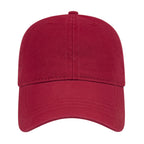 Cap America Relaxed Washed Chino Golf Cap Embroidery - Wine - Front 2