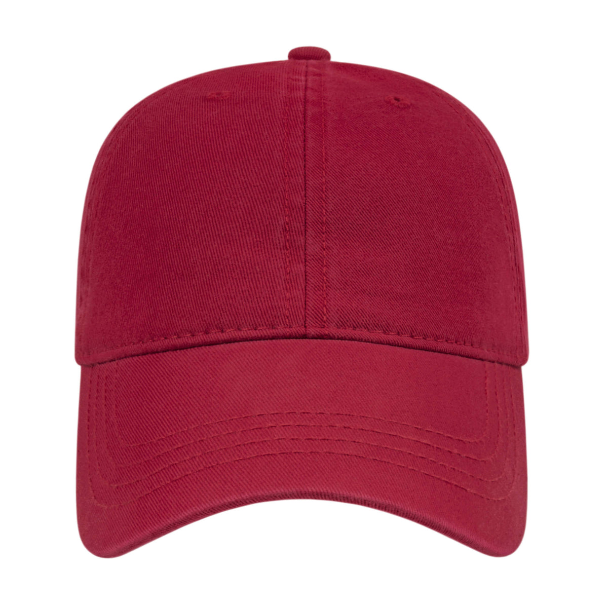 Cap America Relaxed Washed Chino Golf Cap Embroidery - Wine - Front 2