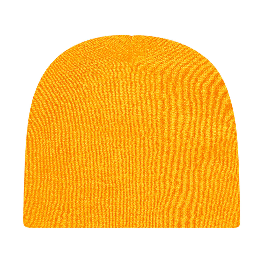Cap America Rib Knit Beanie Embroidery - Athletic Gold - Photo 2