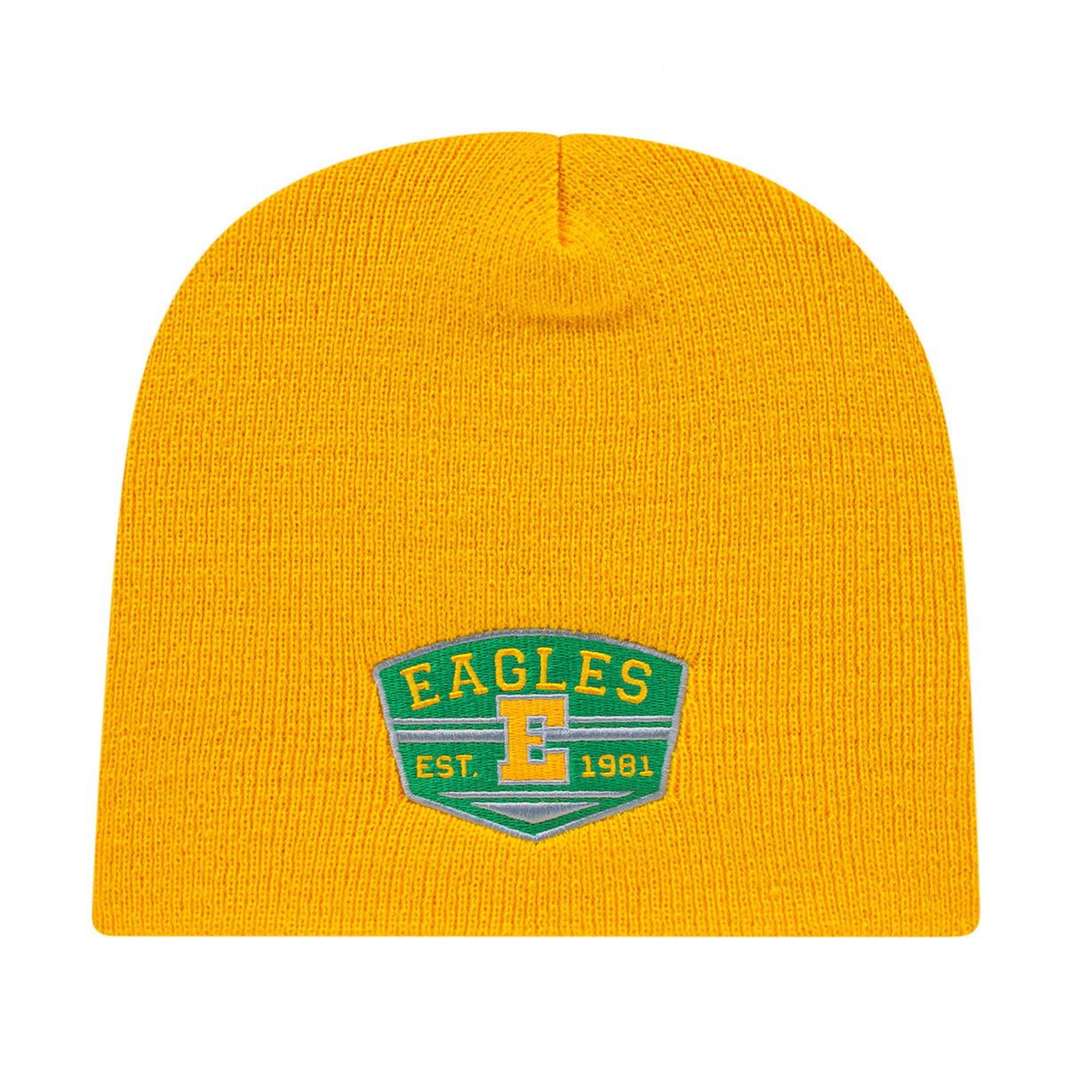 Cap America Rib Knit Beanie Embroidery - Athletic Gold - Photo