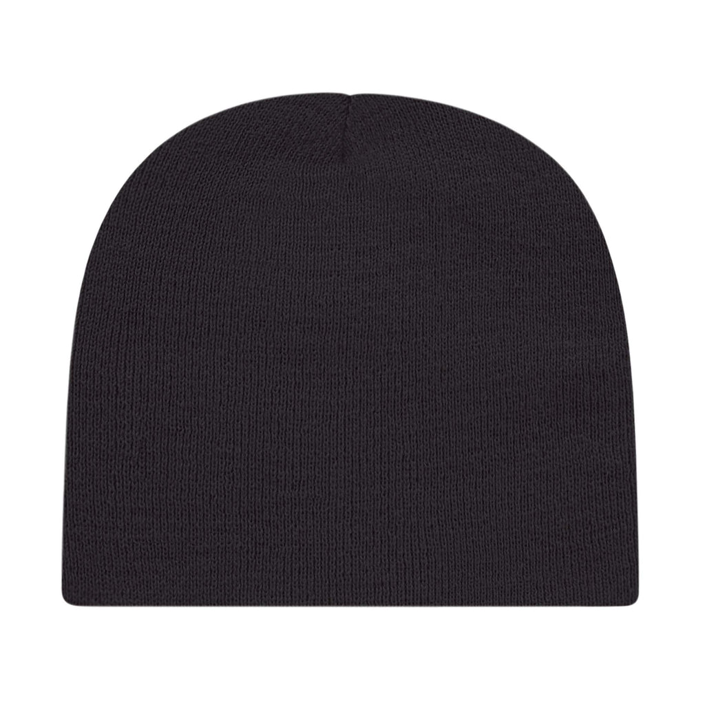 Cap America Rib Knit Beanie Embroidery - Black - Photo