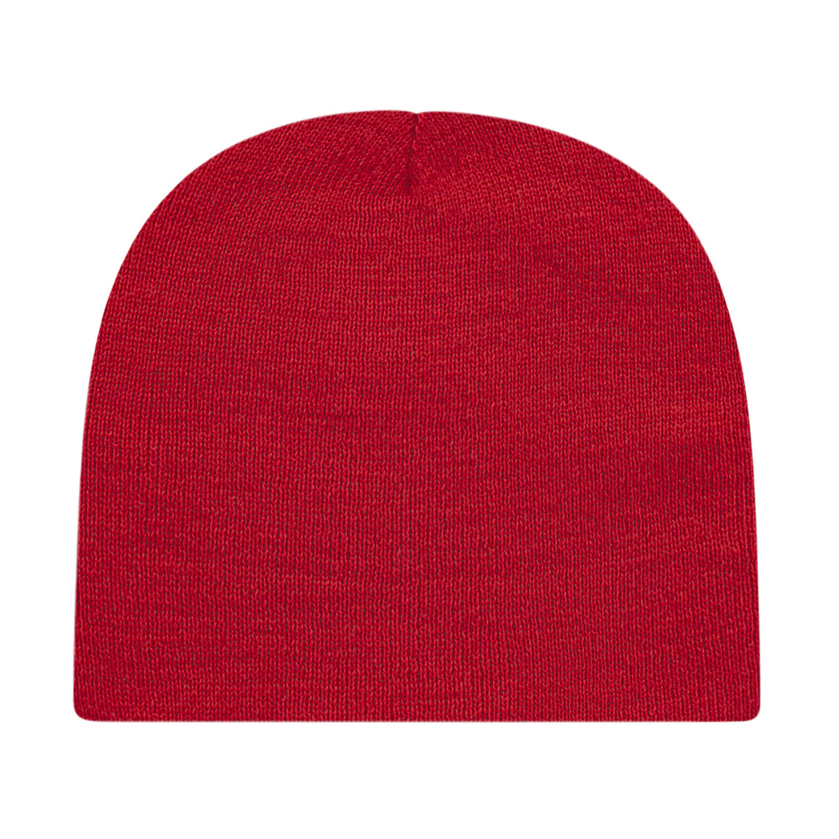 Cap America Rib Knit Beanie Embroidery - Cardinal - Photo
