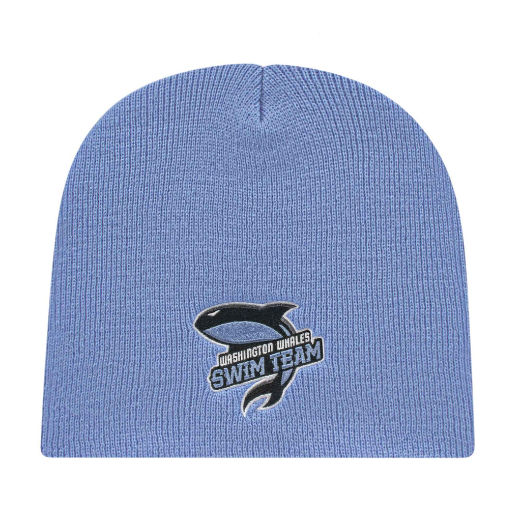 Cap America Rib Knit Beanie Embroidery - Carolina Blue - Photo