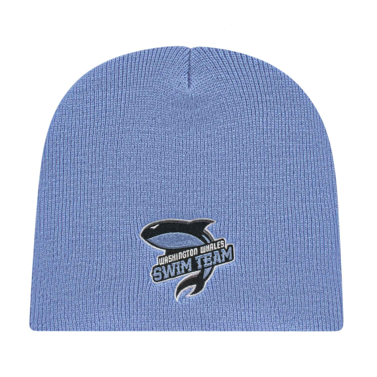 Cap America Rib Knit Beanie Embroidery - Carolina Blue - Photo