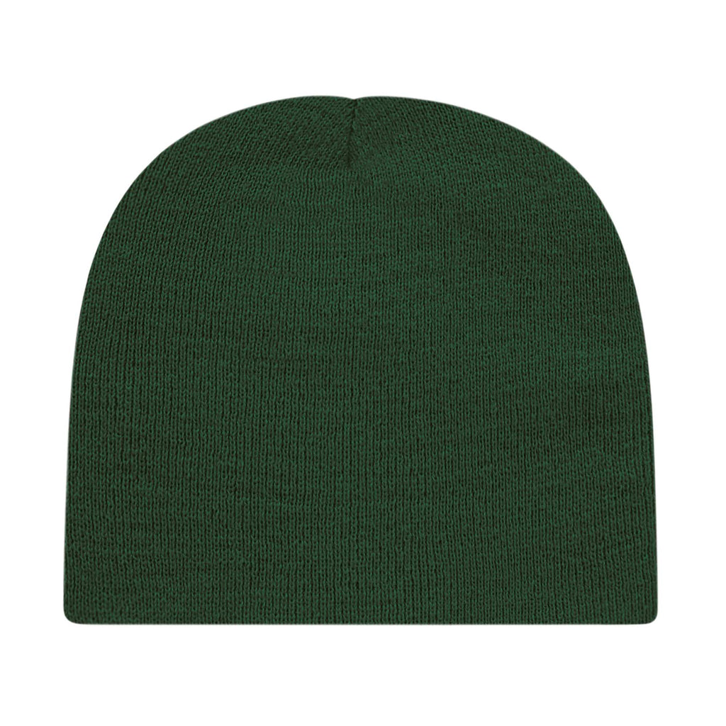 Cap America Rib Knit Beanie Embroidery - Forest - Photo