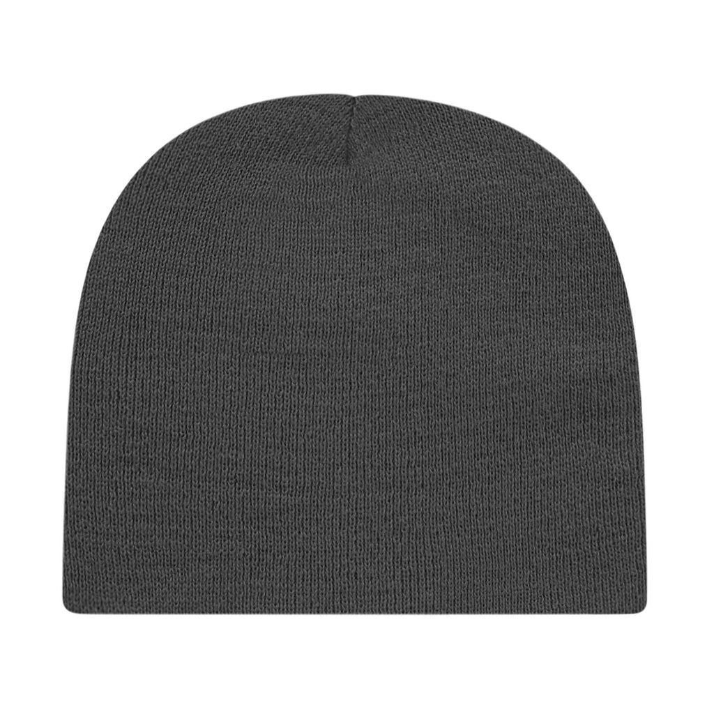 Cap America Rib Knit Beanie Embroidery - Gray - Photo