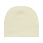 Cap America Rib Knit Beanie Embroidery - Ivory - Photo