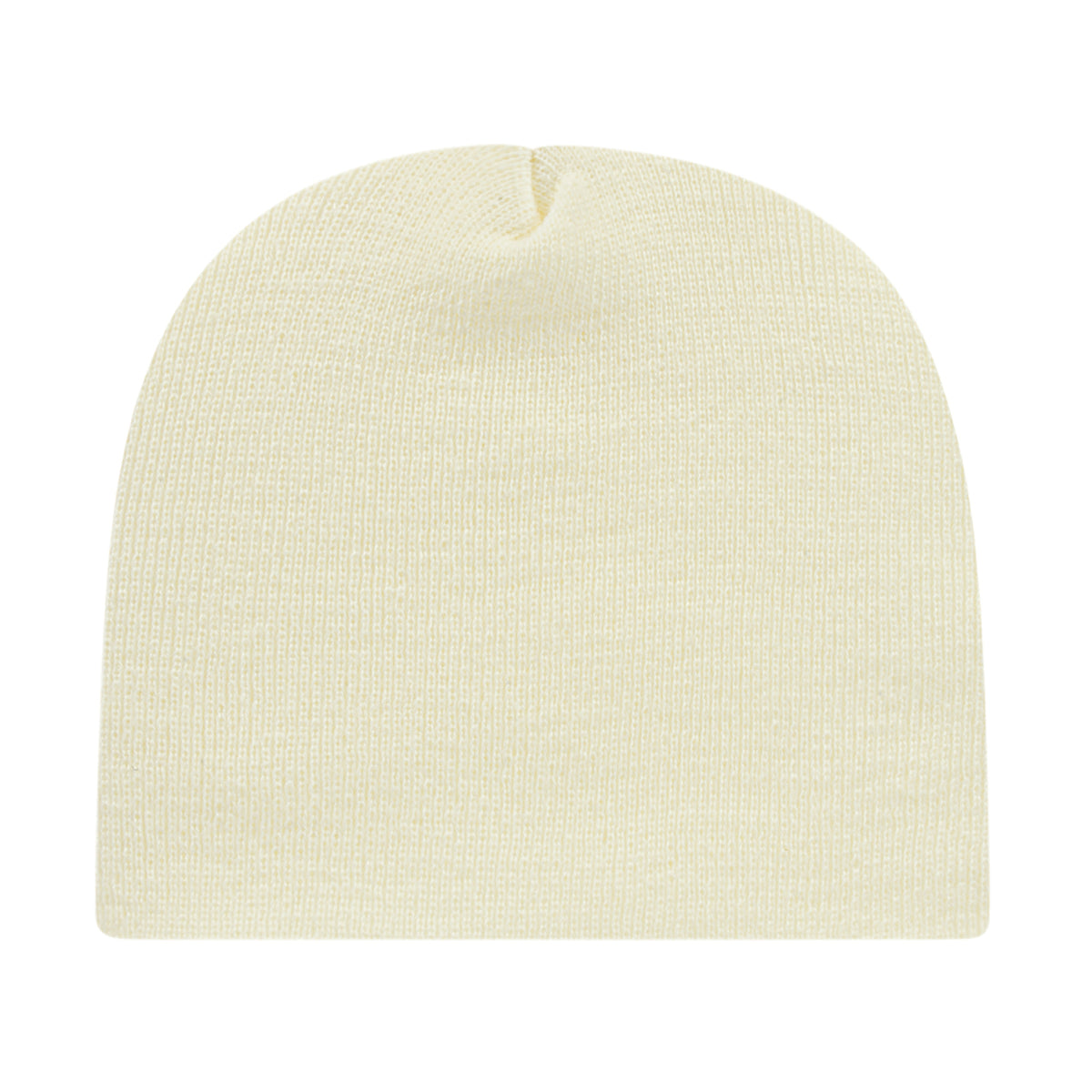Cap America Rib Knit Beanie Embroidery - Ivory - Photo
