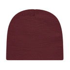 Cap America Rib Knit Beanie Embroidery - Maroon - Photo 2