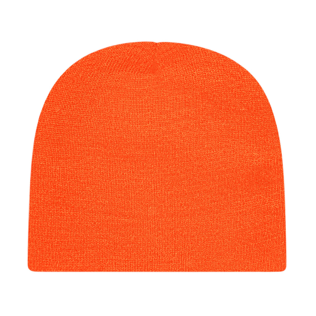 Cap America Rib Knit Beanie Embroidery - Neon Blaze - Photo