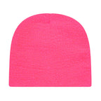 Cap America Rib Knit Beanie Embroidery - Neon Pink - Photo