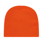 Cap America Rib Knit Beanie Embroidery - Orange - Photo