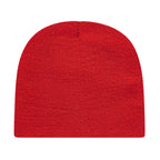 Cap America Rib Knit Beanie Embroidery - RED - Photo