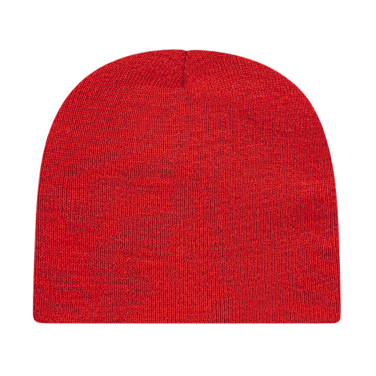 Cap America Rib Knit Beanie Embroidery - RED - Photo