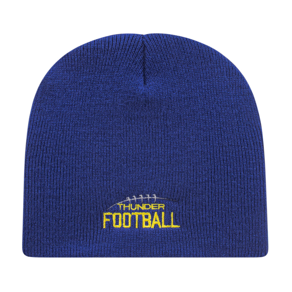 Cap America Rib Knit Beanie Embroidery - Royal - Photo