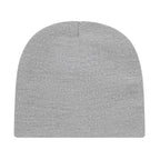 Cap America Rib Knit Beanie Embroidery - Silver - Photo
