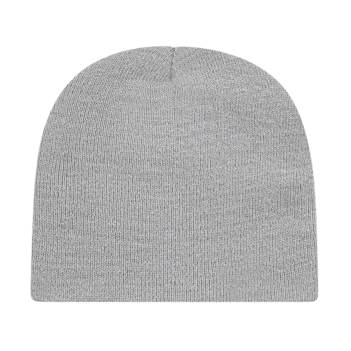 Cap America Rib Knit Beanie Embroidery - Silver - Photo