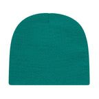 Cap America Rib Knit Beanie Embroidery - Teal - Photo