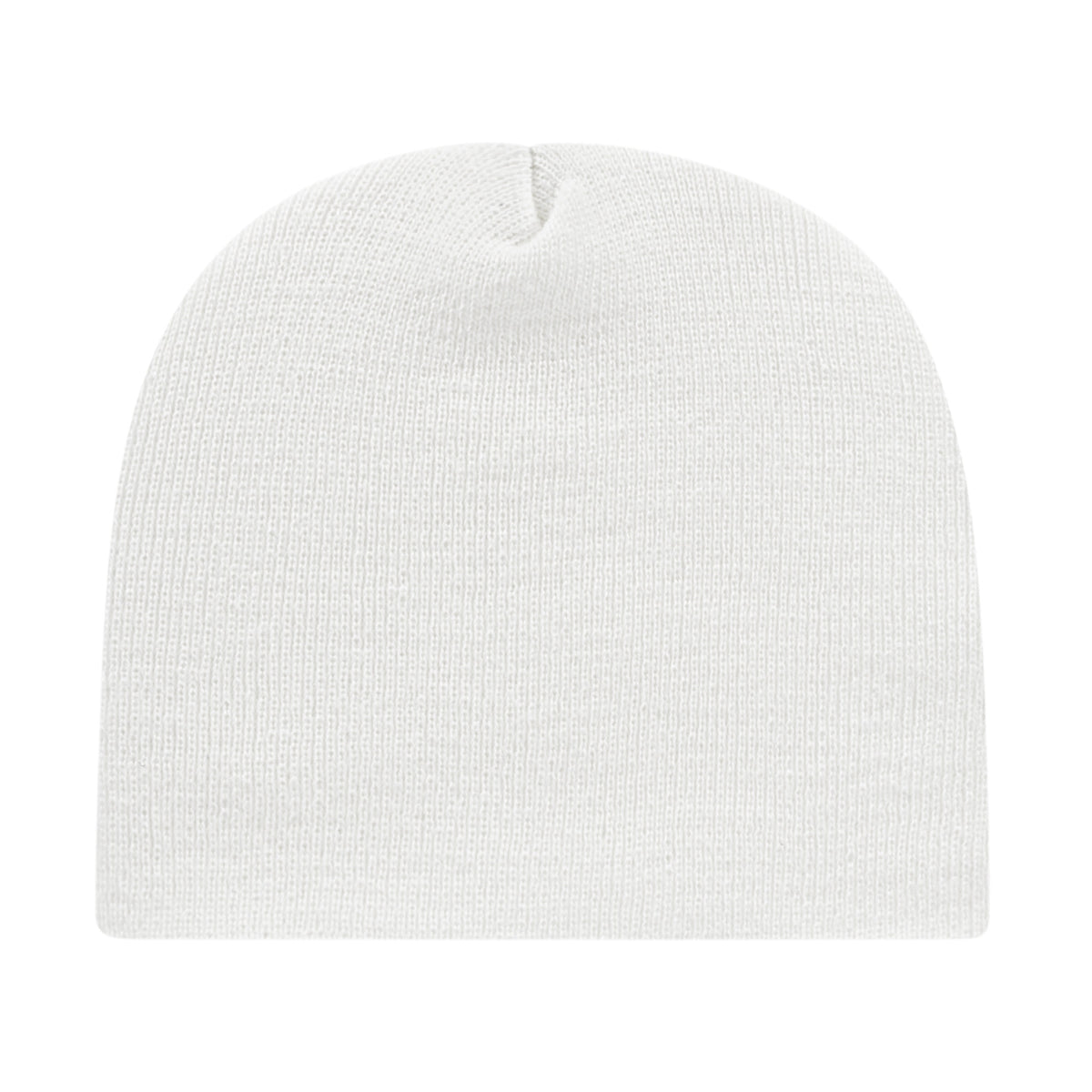 Cap America Rib Knit Beanie Embroidery - White - Photo