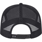 Cap America Seven Panel Trucker Cap Embroidery - Black/Charcoal/White - Back