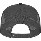 Cap America Seven Panel Trucker Cap Embroidery - Black/Gray - Back