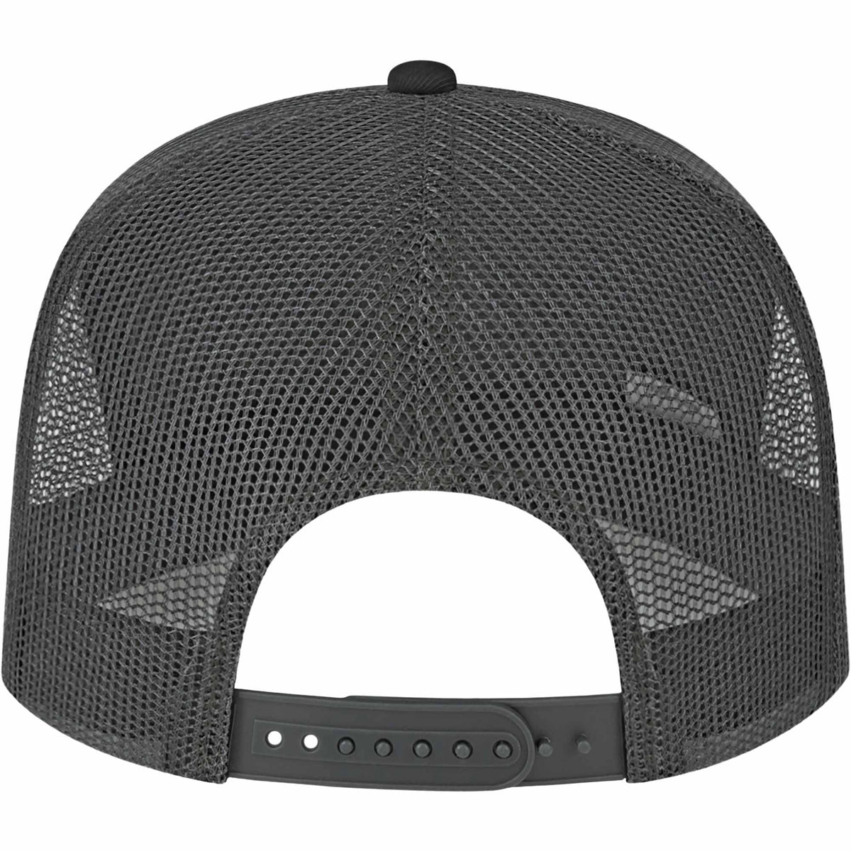 Cap America Seven Panel Trucker Cap Embroidery - Black/Gray - Back
