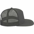 Cap America Seven Panel Trucker Cap Embroidery - Charcoal - Right Side